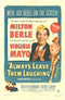 always leave them laughing 1949 one sheet poster folded